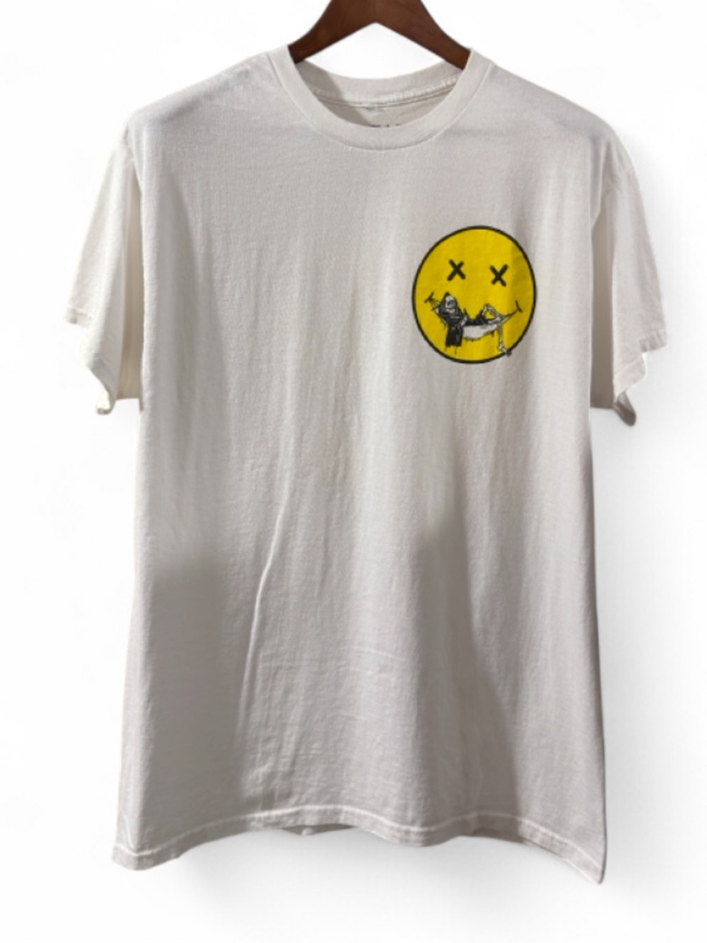 Smiley Face Reaper Hammock White Graphic T-Shirt Size Men’s Large